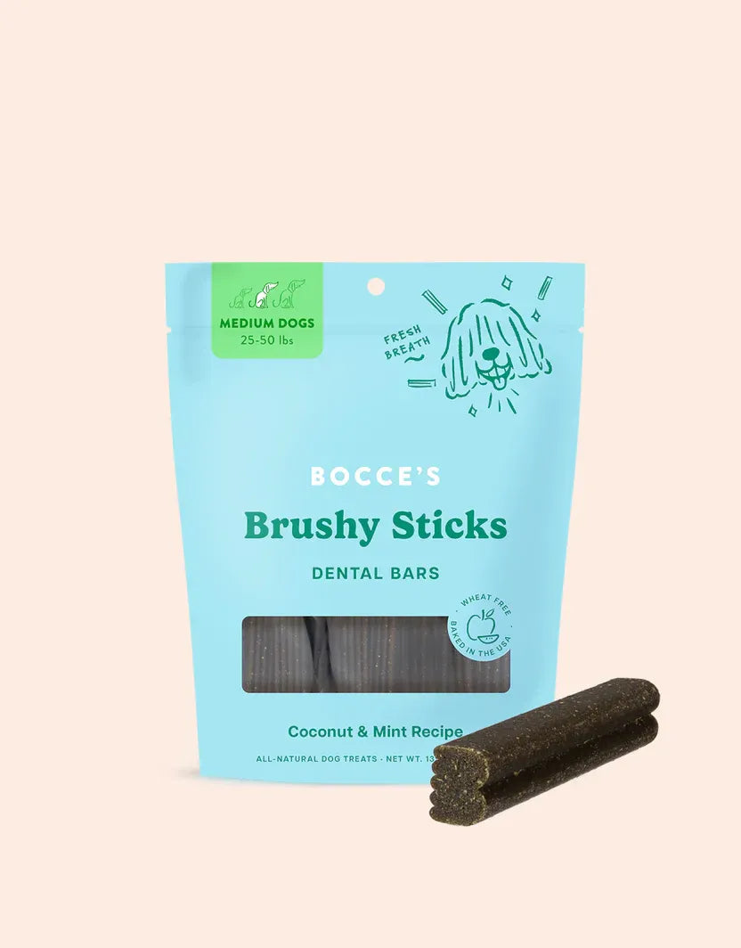 The Family Pet - Bocce's Brushy Stick for Medium Dogs (13oz) - Dog Treats