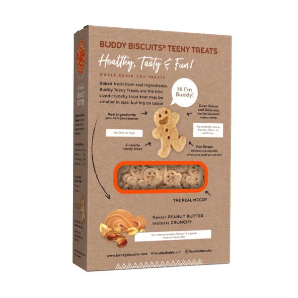 The Family Pet - Buddy Biscuits Crunchy Teeny Treats Peanut Butter (8oz) - Dog Biscuits