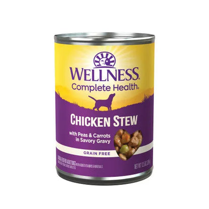 The Family Pet Chicken Stew Wet Dog Food 12oz in a vibrant can, budget-friendly premium meal for dogs, new arrival under $10.