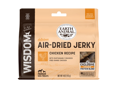 The Family Pet - Earth Animal Wisdom Air Dried Chicken Jerky Dog Treats (4oz) - Dog Treats
