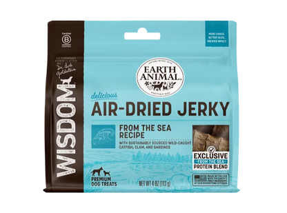 The Family Pet - Earth Animal Wisdom Air Dried From The Sea Jerky Dog Treats (4oz) - Air Dried Jerky Dog Treats