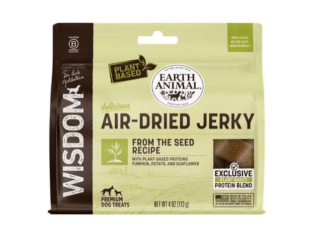 The Family Pet - Earth Animal Wisdom Air Dried From The Seed Jerky Dog Treats (4oz) - Air Dried Jerky Dog Treats
