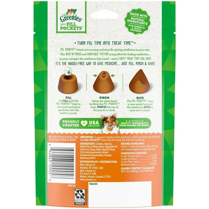 The Family Pet - Greenies Feline Chicken Flavored Tablet Pill Pockets (3oz) (85ct) - Cat Treats