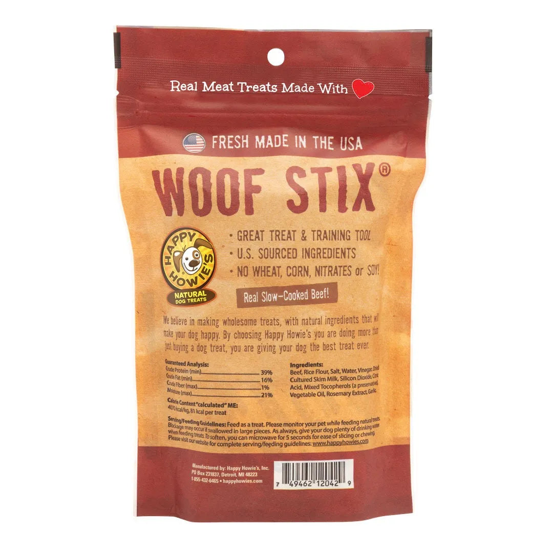 Purrfect Pet Kingdom ? Happy Howie's Beef Woof Stix (6") - Dog Treats