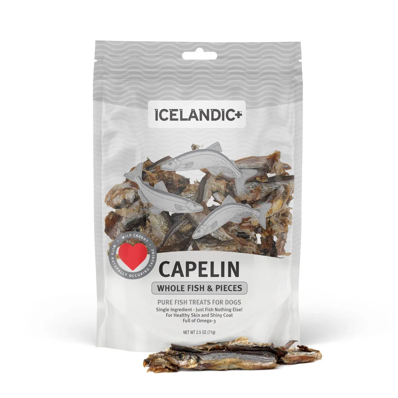 The Family Pet - Icelandic Capelin Whole Fish & Pieces Dog Treats (2.5oz) - Dog Treats