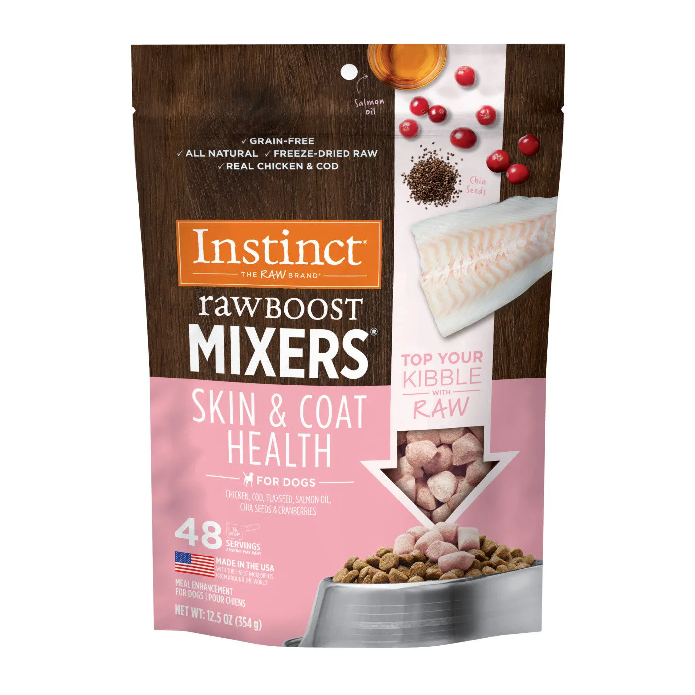 The Family Pet - Instinct Raw Boost Freeze Dried Skin and Coat Dog Food - Dry Dog Food