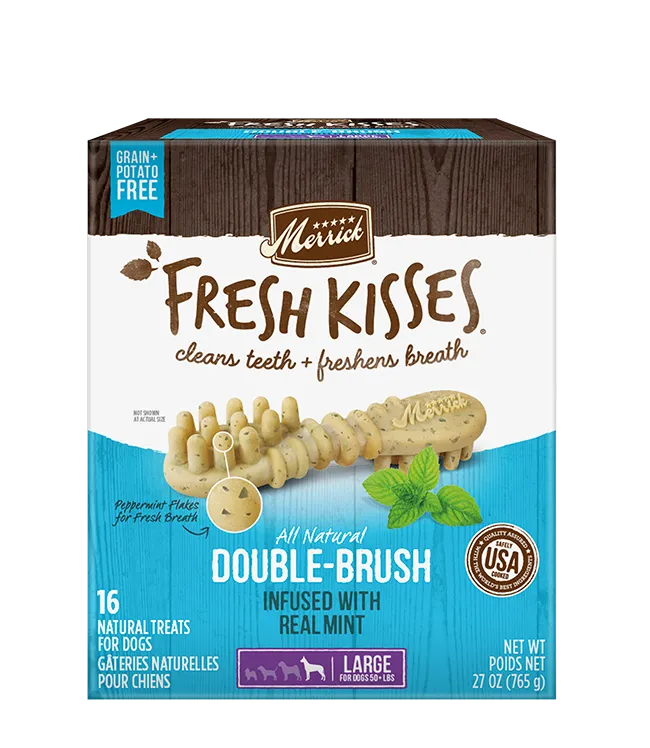 The Family Pet - Merrick Fresh Kisses Mint Dental Treats For Large Dogs - Dog Treats