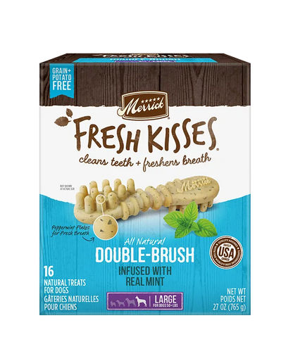 The Family Pet - Merrick Fresh Kisses Mint Dental Treats For Large Dogs - Dog Treats