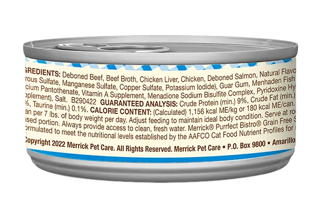 The Family Pet - Merrick Purrfect Bistro Grain Free Adult Surf and Turf Pate - Wet Cat Food