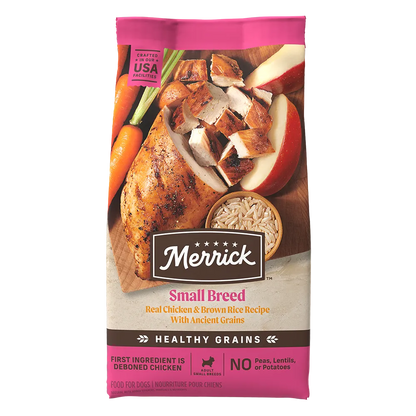The Family Pet - Merrick Small Breed Real Chicken & Brown Rice Recipe Dry Dog Food (12lb) - Dry Dog Food