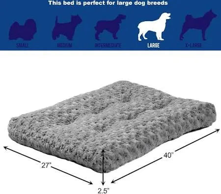 Purrfect Pet Kingdom Professional-Grade Midwest Ombre Swirl Pet Bed Gray 40x27 Fits 42"Crate For Pets - View 7 showing detail
