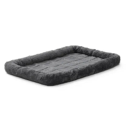 The Family Pet - Midwest QuietTime Sheepskin Pet Bed Gray 24x18 - Dog Beds