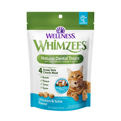 Purrfect Pet Kingdom Gourmet Whimzee Cat Chicken and Tuna Dental Treats (2oz) For Small Animals - Interactive pet supplies by Purrfect Pet Kingdom®