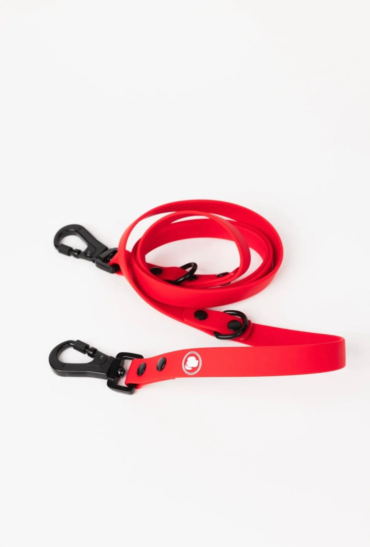 Ruby Red Adjustable Leash by The Modern Dog Company, available in standard size for dogs, showcasing a vibrant color and d...