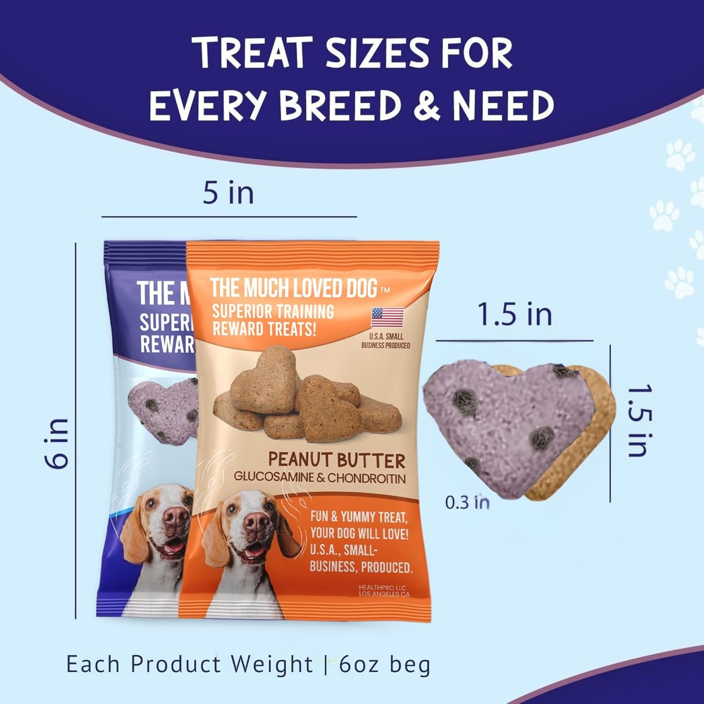 HealthPro LLC dog training reward treats variety pack with different sizes for all dog breeds