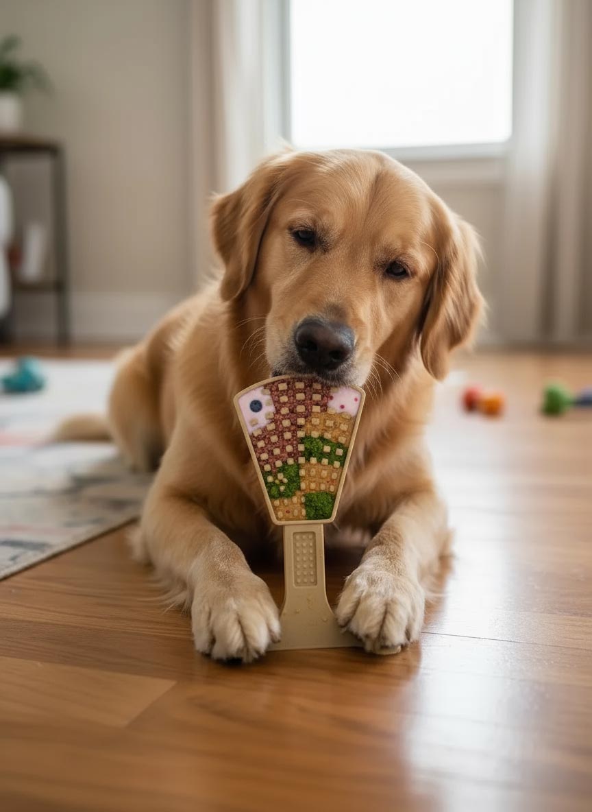 Dog Treats Waffle Tower Nylon Chew Enrichment Toy 2-in-1 for - gallery image 5