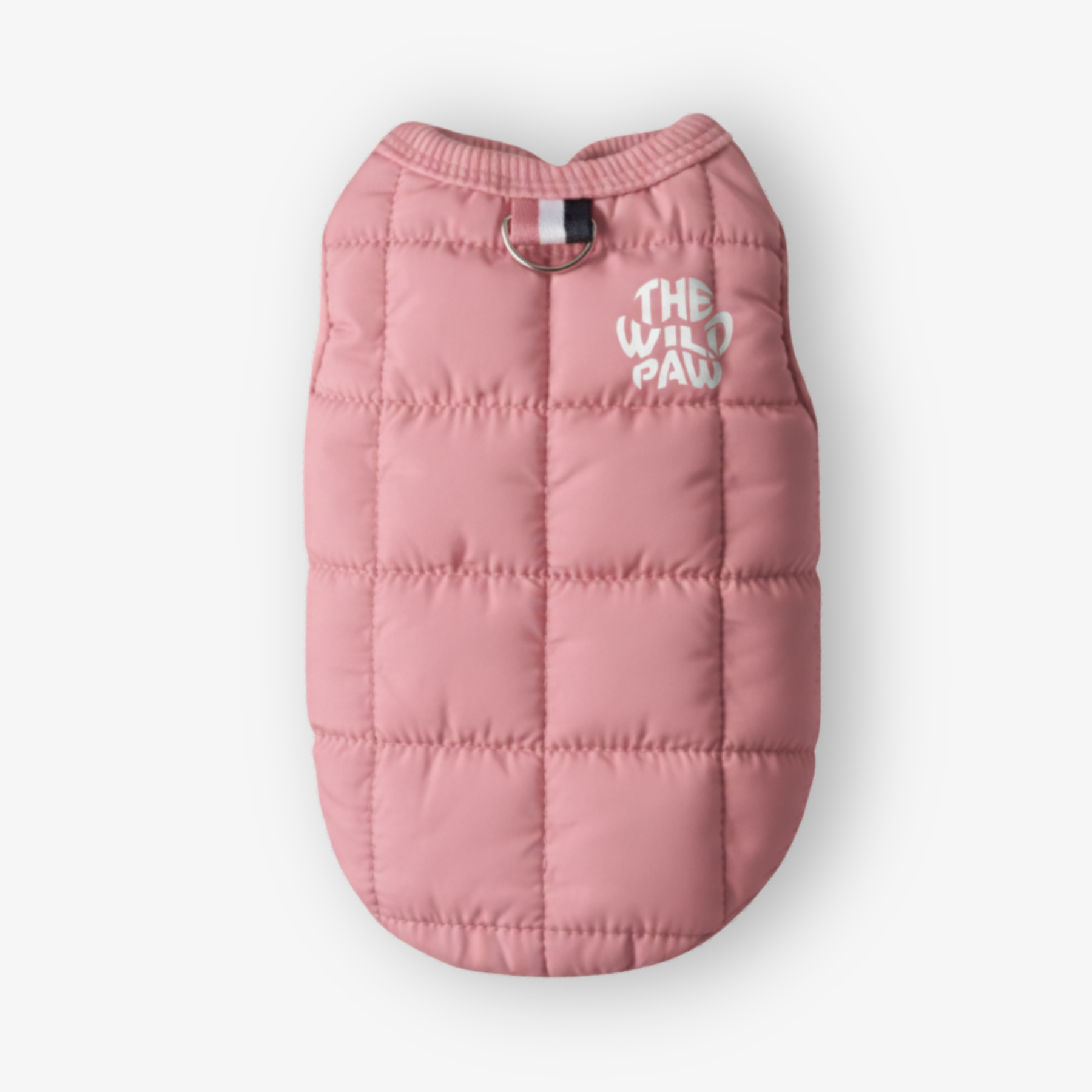 The Wild Paw Cloudshell pet vest in pink with a quilted design for added comfort