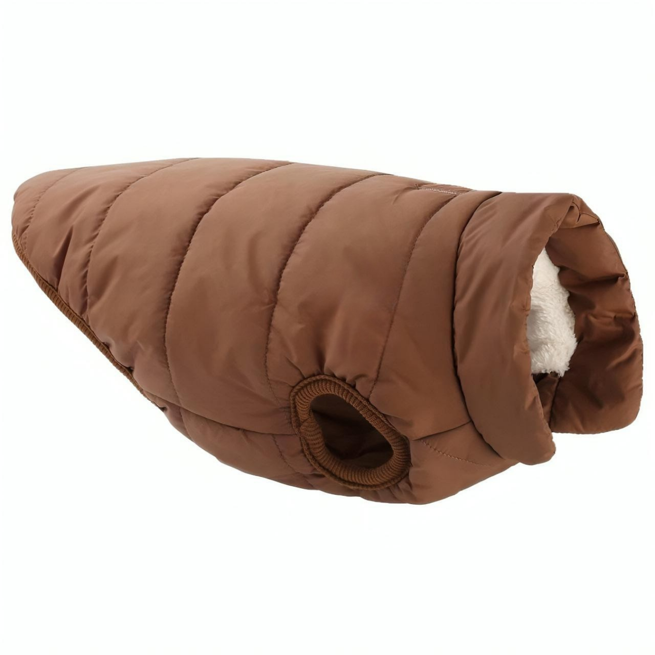 The Wild Paw Luxury Pet Coat in Brown with Soft Interior for Warmth and Comfort