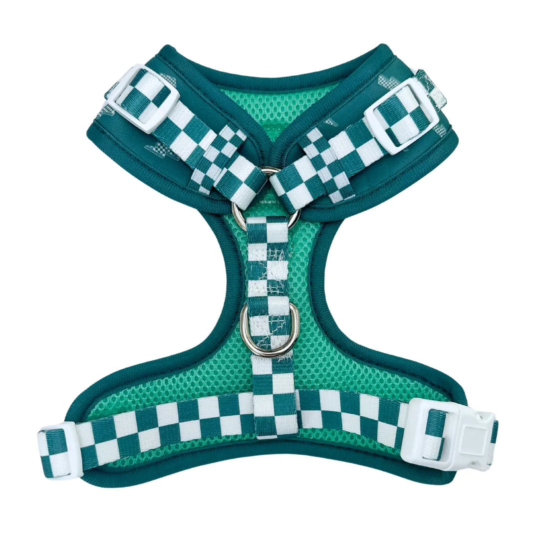 Thunderstruck Adjustable Breathable Neoprene Dog Harness by Purrfect Pet Kingdom in vibrant color, available in X-Small, S...