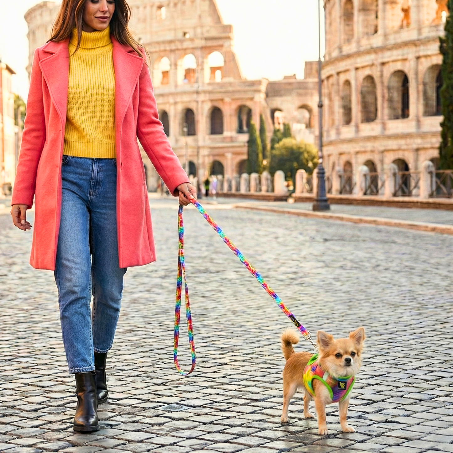 Dog Leash Tie Dye Leash by EcoBark Padded Comfort Grip Essen - gallery product image for dog leash