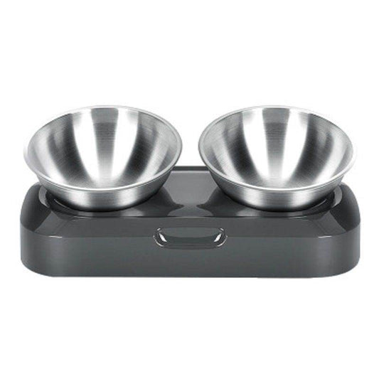 Purrfect Pet Kingdom Tilted Cat Food and Water Bowls black Purrfect Pet Kingdom