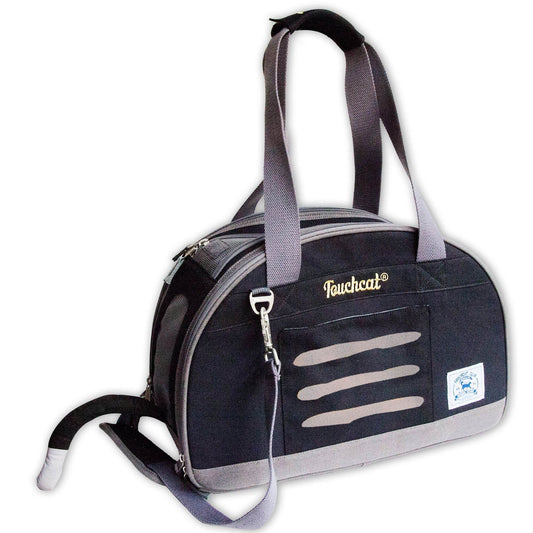 Purrfect Pet Kingdom Stylish Cat Travel Bag Carrier Black Purrfect Pet Kingdom