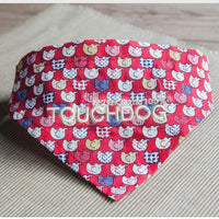 Touchdog Elephant Patterned Hook-and-Loop Fashion Dog Bandana