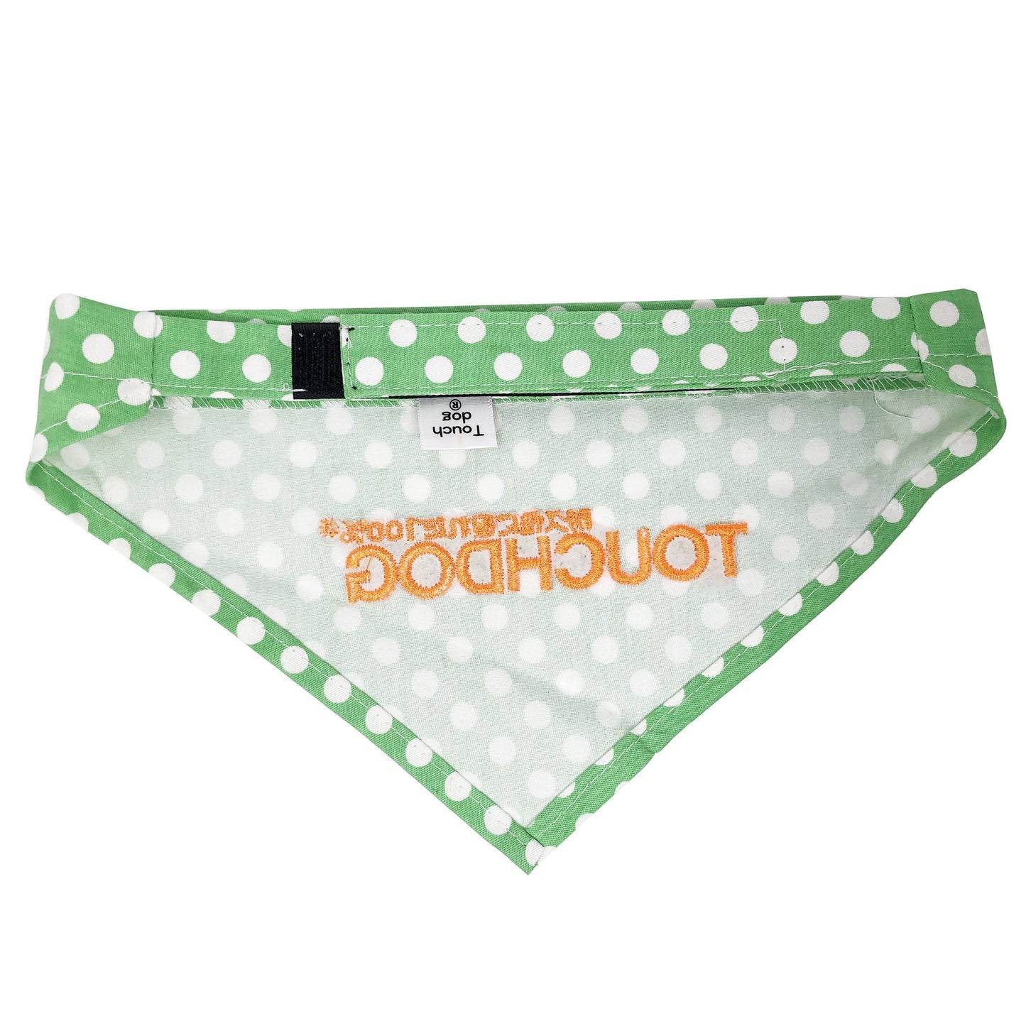 Touchdog Polka-dot Patterned Hook-and-Loop Fashion Dog Bandana