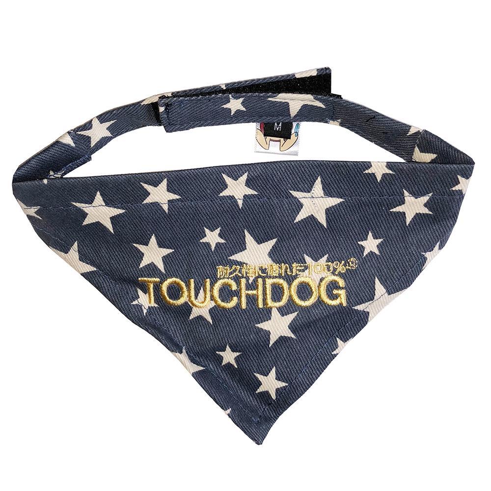 Touchdog Designer Hook-and-Loop Pet Bandana - Blue