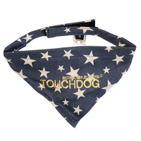Touchdog Designer Hook-and-Loop Pet Bandana - Blue
