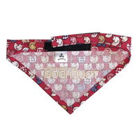 Touchdog Designer Hook-and-Loop Pet Bandana - Red