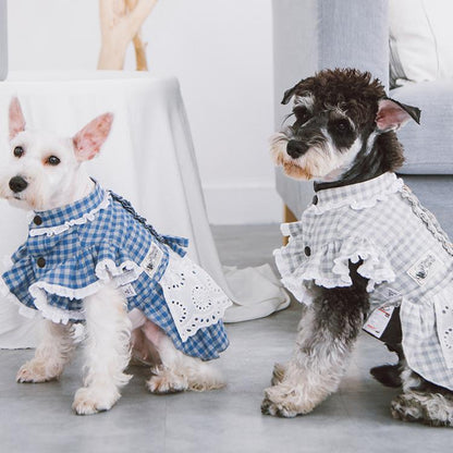 Touchdog 'I love Poochi' Classical Plaid Fashion Designer