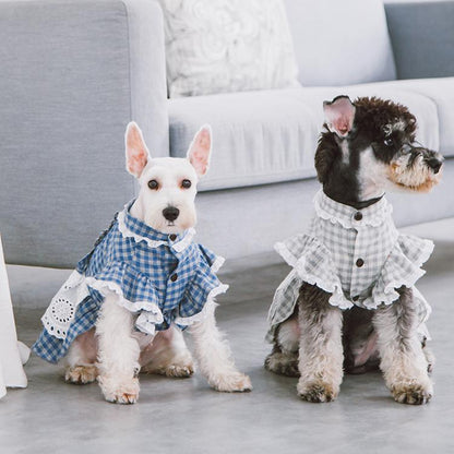 Touchdog 'I love Poochi' Classical Plaid Fashion Designer