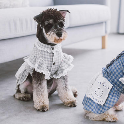Touchdog 'I love Poochi' Classical Plaid Fashion Designer
