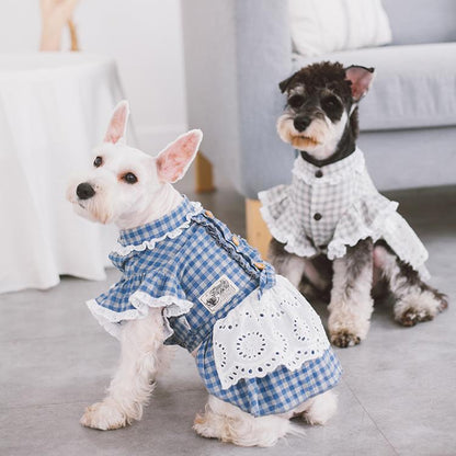 Touchdog 'I love Poochi' Classical Plaid Fashion Designer