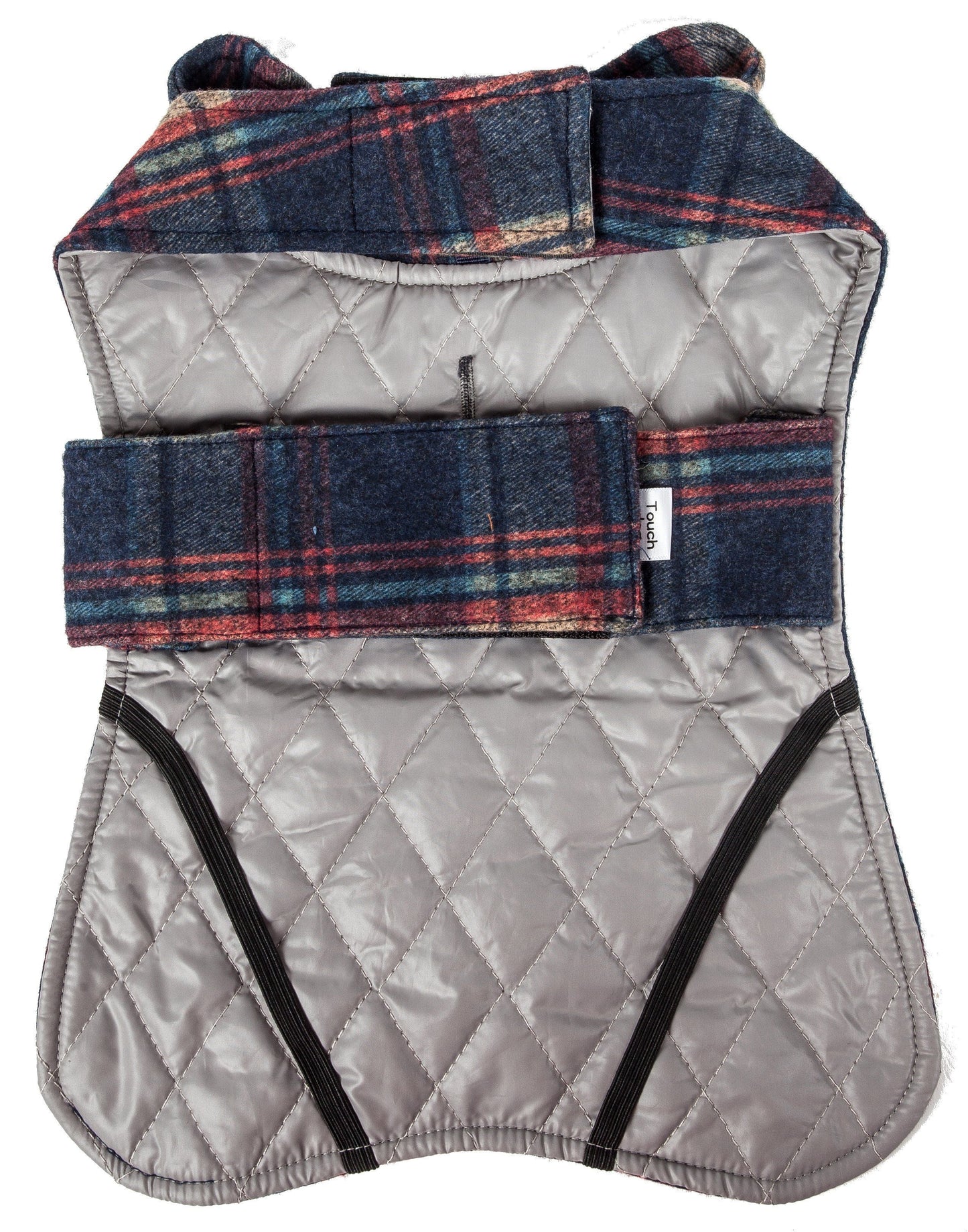 Touchdog ® 2-In-1 Tartan Plaid Dog Jacket and Matching Reversible Dog Mat