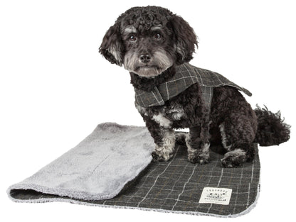 Touchdog ® 2-In-1 Windowpane Plaid Dog Jacket and Matching