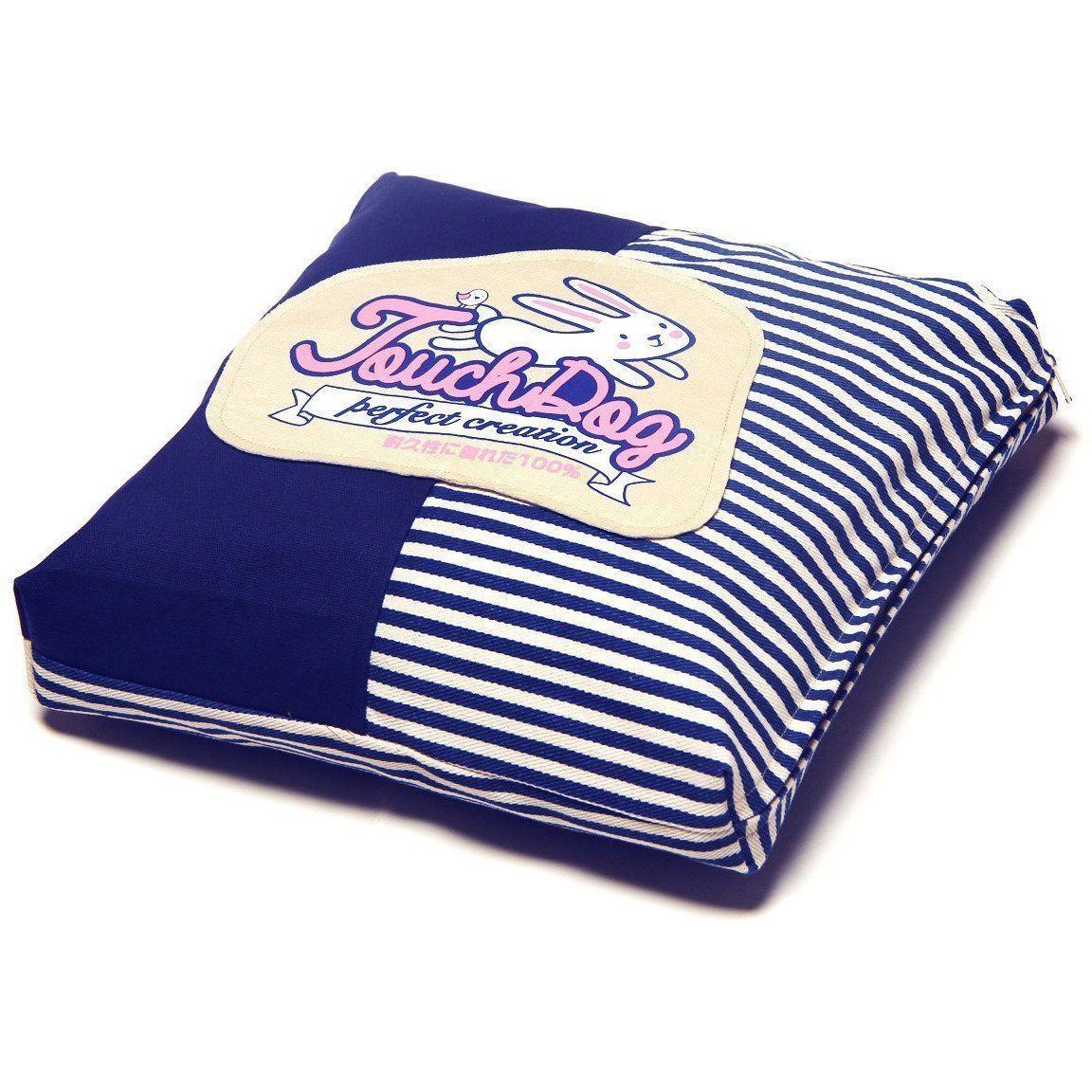 Touchdog ® 'Polka-Striped' Designer Premium Squared Dog Bed