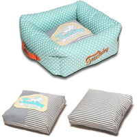 Touchdog ® 'Polka-Striped' Designer Premium Squared Dog Bed