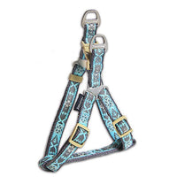 Touchdog Tough Stitched Durable Embroidered Leash and Harness - Blue