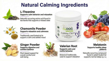Tranquil Haven Natural Calming Chews for Anxious Dog Relief