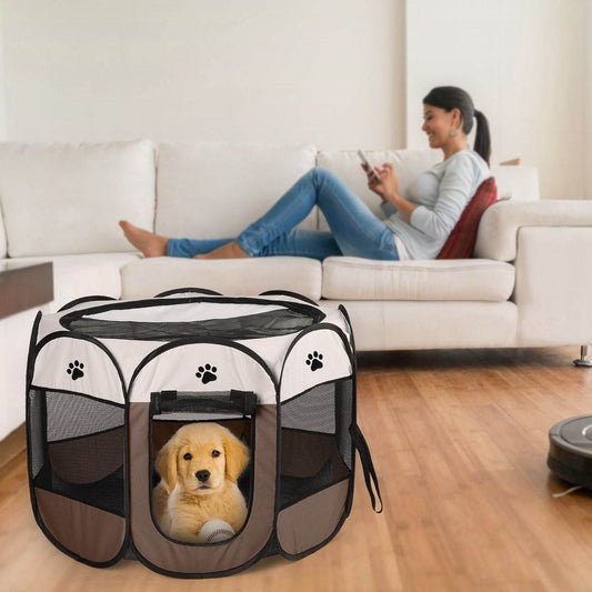 Purrfect Pet Kingdom Portable Dog Playpen Travel Kennel Purrfect Pet Kingdom