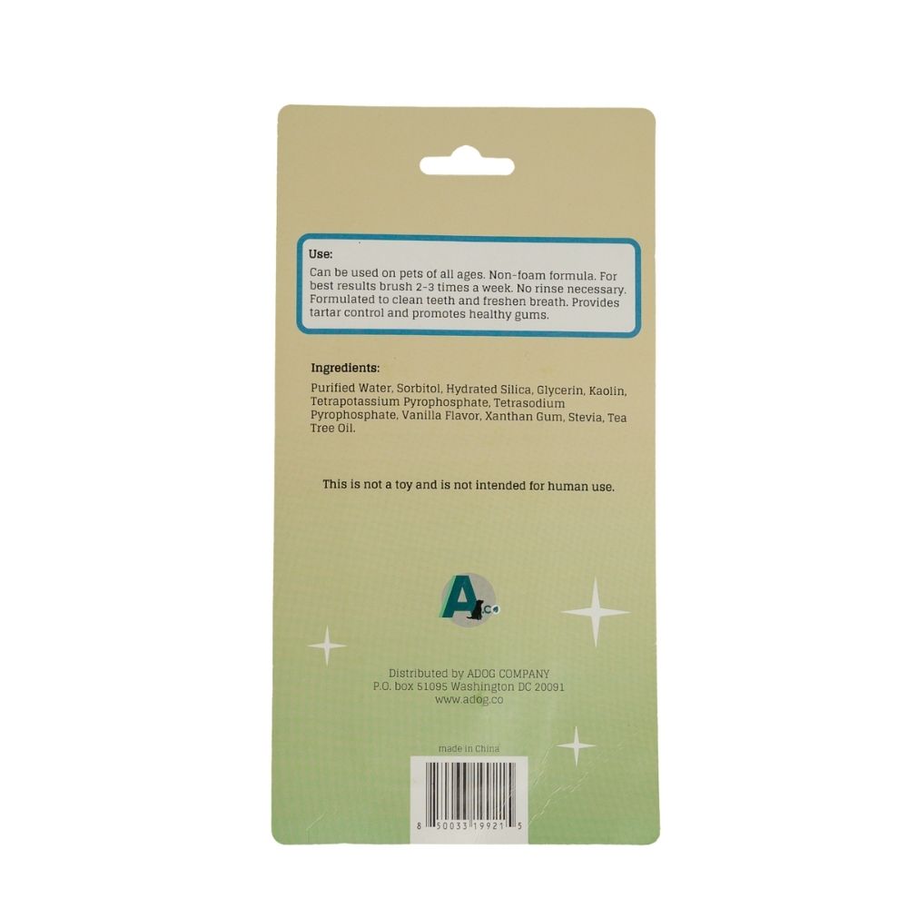 Dog Grooming Triple Headed Toothbrush with All-Natural Essen - detail product image for dog grooming