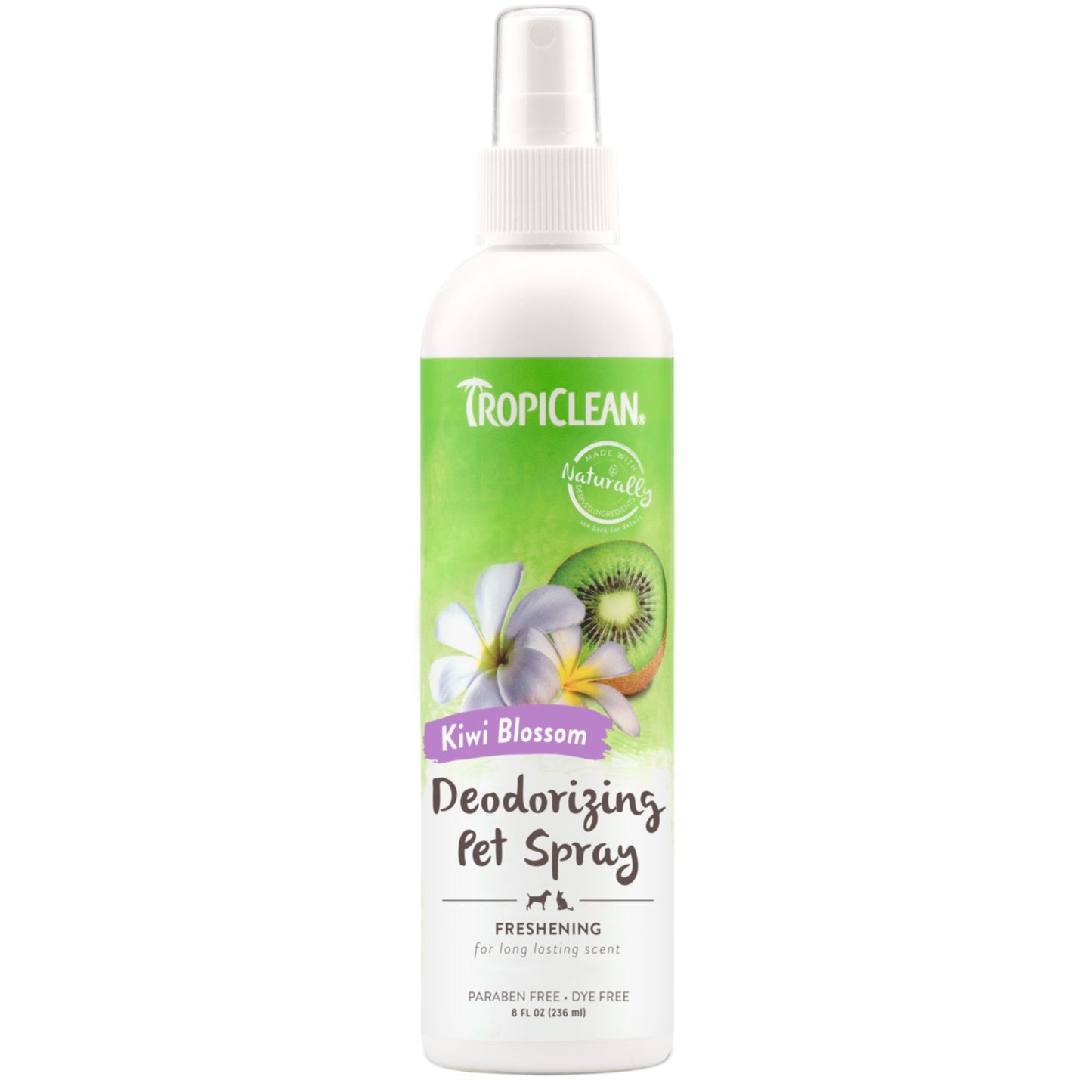 Tropiclean Kiwi Blossom Pet Deodorizer Spray for a fresh and long-lasting scent