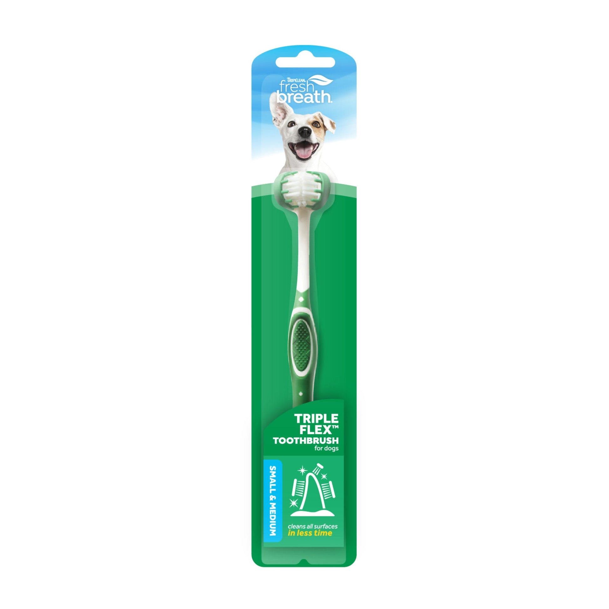 Tropiclean dog finger toothbrush designed for easy dental care for pets with a flexible design