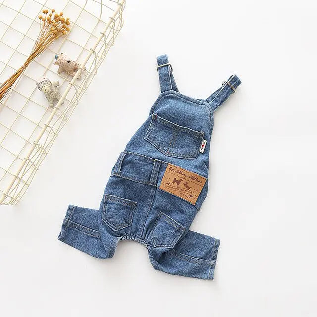 Denim Pet Dog Clothes Jumpsuits - Mimarta