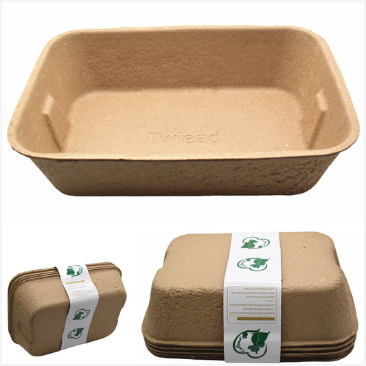 Purrfect Pet Kingdom Compostable Cat Litter Boxes for Home Use 🚀 Brown Purrfect Pet Kingdom
