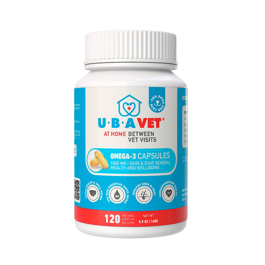 Cat Supply UBAVET Omega-3 Capsules 1000 mg Skin Coat General - main product image for cat supply