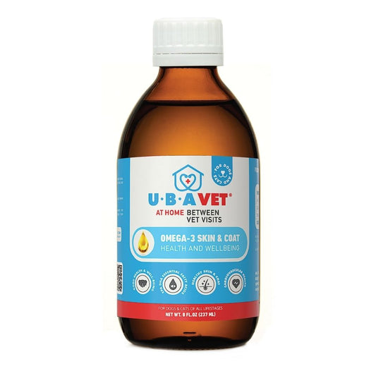 UBAVET Omega-3 Skin & Coat Health and Wellbeing Liquid for