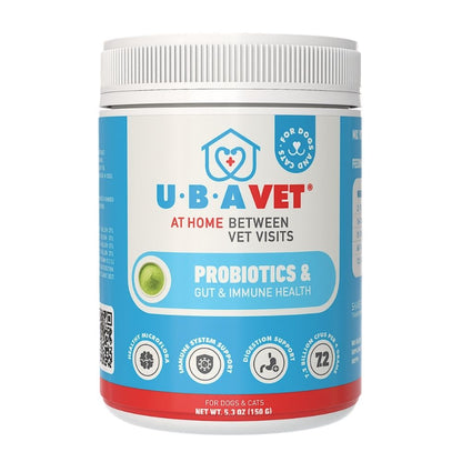 UBAVET Probiotics & Gut + Immune Health Support for Dogs &